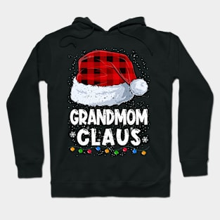 Grandmom Claus Red Plaid Christmas Santa Family Matching Pajama Hoodie